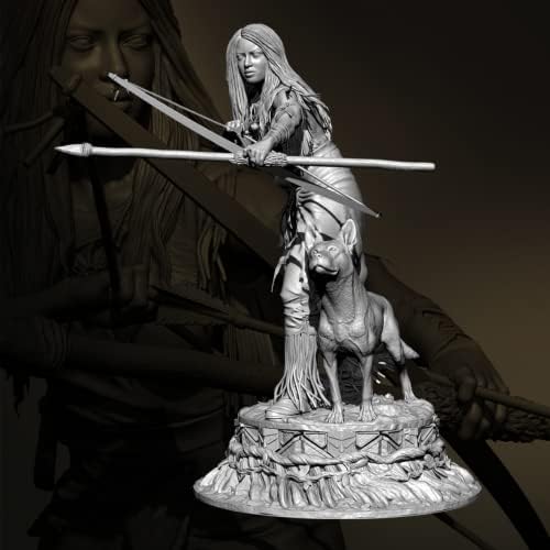 1/24 смола фигура Минијатурна модел комплет за модел Античка фантазија комплет за модел на жени воин воин
