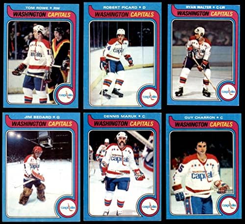 1979-80 Топс Вашингтон Капитал во близина на екипата се постави како хокеј на хокеј на капитал во Вашингтон, ВГ+ Главен хокеј