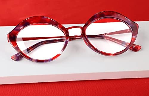 Зени Сина Светлина Блокирање Очила За Читање За Жени Стилски Геометриски Рамка Светлина Очила