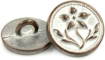 Безери 12 парчиња копчиња за цветни метални метални метални. 14мм