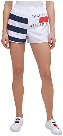 Томи Хилфигер спортски жени бело истегнување активни шорцеви xs xs