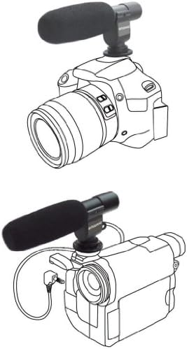 Микрофон со пушка за видео кондензатор Polaroid Pro за Nikon 1 J1, V1, D40, D40X, D50, D60, D70, D80, D100, D200, D300, D3, D3S, D700, D3000,