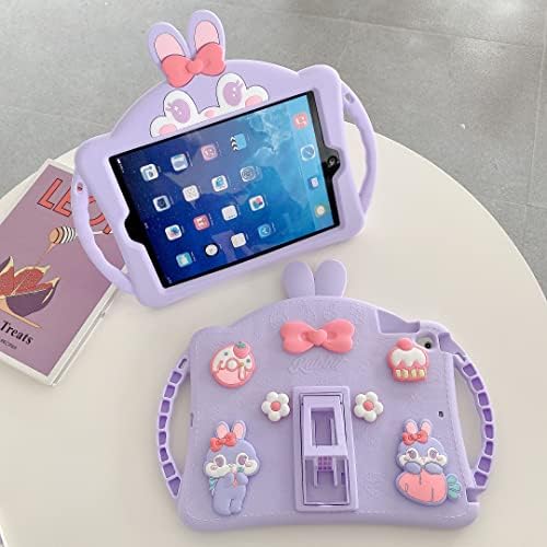 iPad Mini 6 -та генерација кутија за деца, hdtop ipad mini 6 Case Kid 8.3 инчи 2021 со лента за рамо и рачка Kickstand, ShockProof
