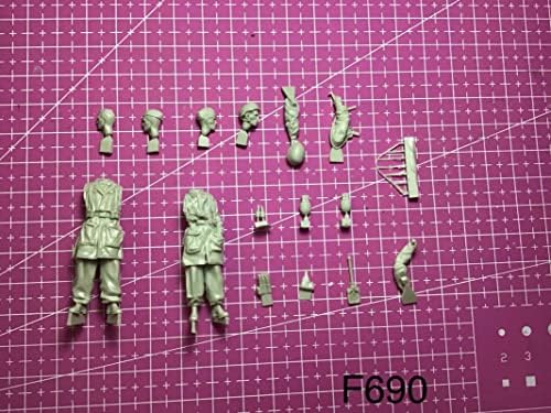 1/35 смола Војник модел на војник од Втората светска војна, кој стои минијатурен комплет // ll8-97