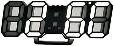 ФАНГДА 3Д LED дигитален часовник за аларм, лесен за читање во текот на ноќта Екстра светла LED биро/Wallид што виси дигитален аларм часовник