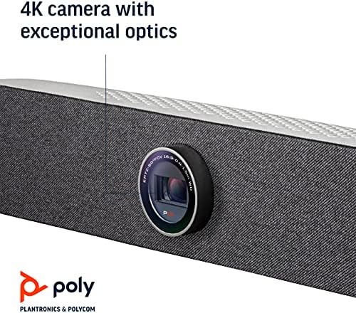 Поли Студио P15 Personal Видео Бар - 4k Видео Квалитет-Камера, Микрофони &засилувач; Звучник Решение Со Премија Аудио &засилувач;