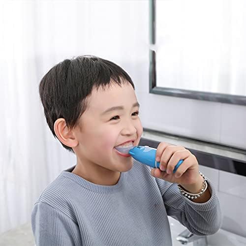 Автоматска четка за заби на Lyk деца во облик на електрична четка за заби водоотпорна храна заби заби силиконски четка за чистење батерија оперирана за 3-12 деца