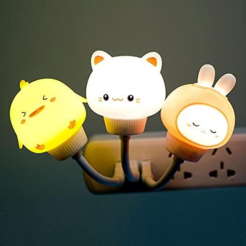 Ноќна светло ламба за деца бебе расадник Детска осветлување USB малку патка мечка зајачка мачка детска соба доење креативни подароци
