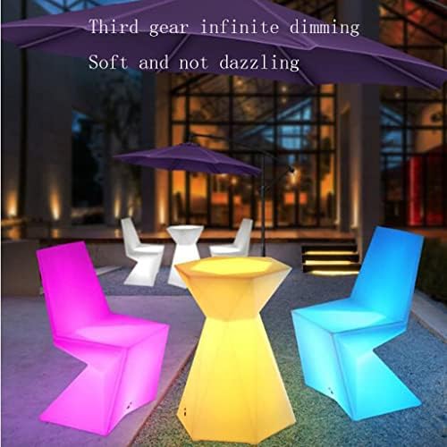 TKHP Боја Промена на LED светло столче 16 боја+4 градиент во боја на водоотпорен далечински ноќно светло за полнење со потпирачот за грб осветлување