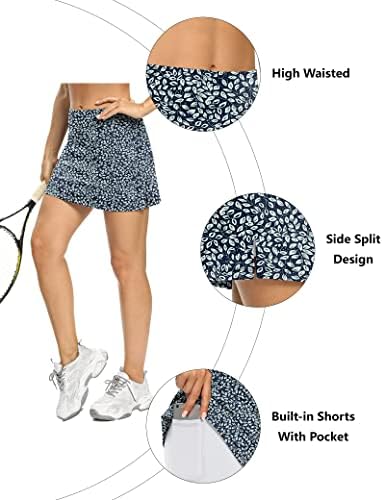 Лукит тениски здолништа за жени голф атлетски активни облеки Skorts Mini летен тренинг што работи шорцеви со џебови