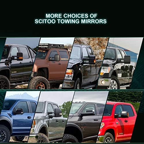 Огледалата за влечење на Scitoo се погодни за Ford Mirrers Fit 1999- за Ford за F250 за F350 за F450 за F550 Super Duty со прирачник