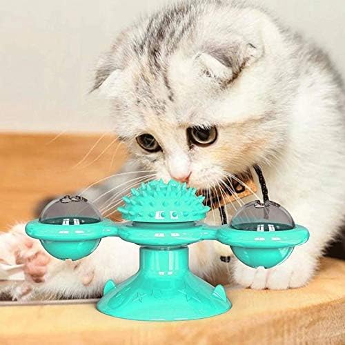 Ihихуи Катнип играчки ветерници за мачки играчки, мачка за задевање интерактивна играчка со вшмукување чаша и предводена топка, преносна