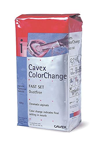 Cavex ColorChange Алгинат | Брз Сет | 500g | Случај од 20 | Вклучува 1 Лажичка И Мерна Чаша