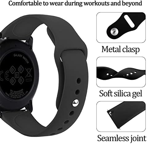 Конус 3 пакувања за Samsung Galaxy Watch 3 4 Galaxy Gear S2 S3 Силиконски водоотпорен спортски каиш меки лесни ленти за дишење
