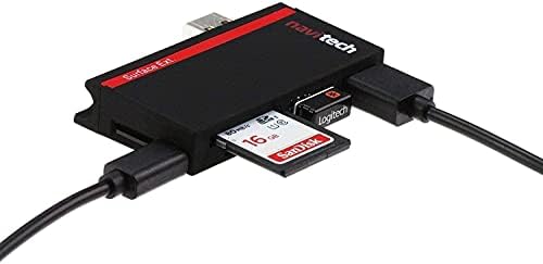 Navitech 2 во 1 лаптоп/таблет USB 3.0/2.0 HUB адаптер/Micro USB влез со SD/Micro SD -читач на картички компатибилен со HP 14 инчен допир на екранот