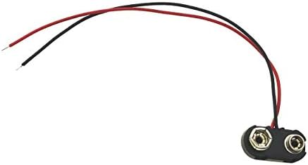Uiotec 5pcs t тип 9V клип за батерии со тврда обвивка конектори за кабел за тока