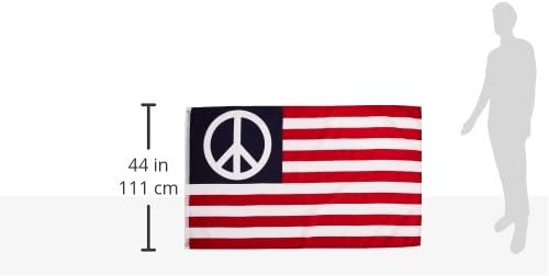 Стандардни знамиња за квалитет USA001 САД Мировно знаме, 3 на 5 ', мулти