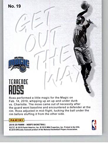2019-20 Панини обрачи извадете го патот 19 Terrence Ross Orlando Magic NBA кошарка за трговија со кошарка