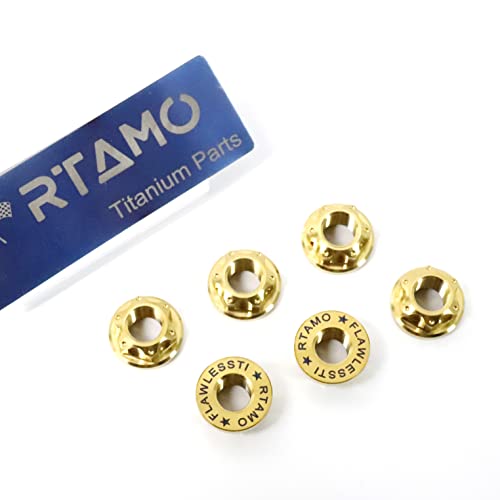 RTAMO M10 × 1,0 титаниумски прирабници ореви Хекс ореви 6 парчиња комплет
