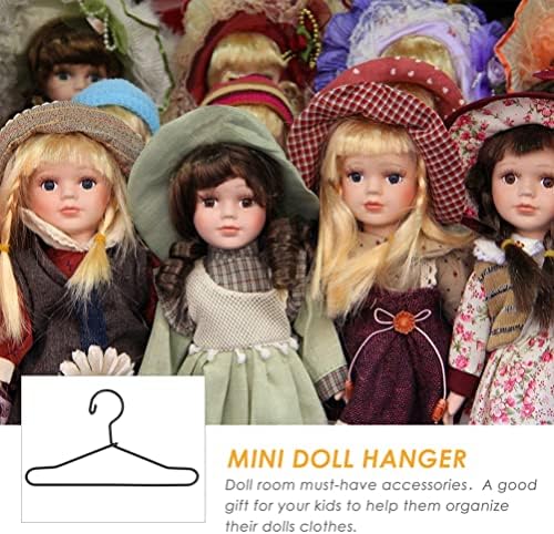 Тодмами Детски Мебел Закачалки за Кукли 10 парчиња Метални Мини Закачалки За Облека Држачи За Облека Минијатурни Метални Закачалки За Наметка