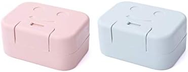 Luckxuan бар сапун сапун/сапун заштедувач преносен сапун сапун со капак, едноставна кутија за запечатена сапуница, пластична сапуница за сапун со дизајн на токи е убав?