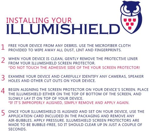 Заштитник на екранот Illumishield компатибилен со Apple iPhone XR Clear HD Shield Анти-меур и анти-прстински отпечаток ПЕТ