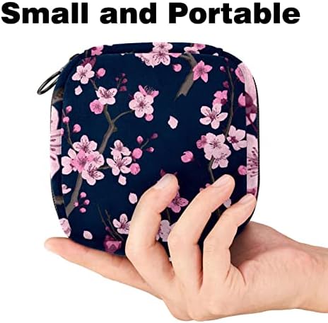 Период торба, санитарна торба за складирање на салфетки, торбичка за периоди, торба за шминка за патувања, розова цветна цветна шема