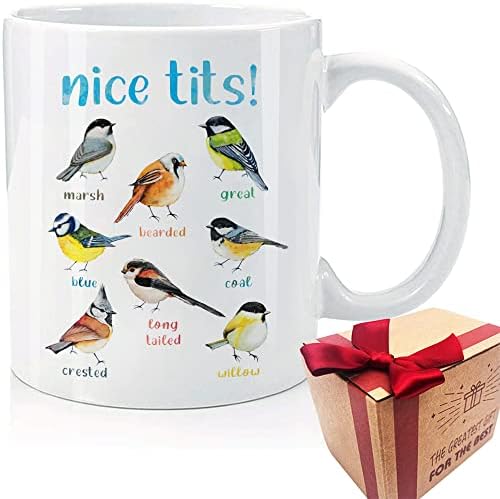 Suuura-OO убави цицки кригла, убави цицки од птици кафе, смешна птица јазик, птици, гледајќи кригла подароци за нејзините жени loversубители