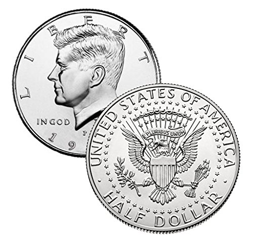 1986 П, Д Кенеди Половина Долар 2 Монета Во Собата Нециркулирани