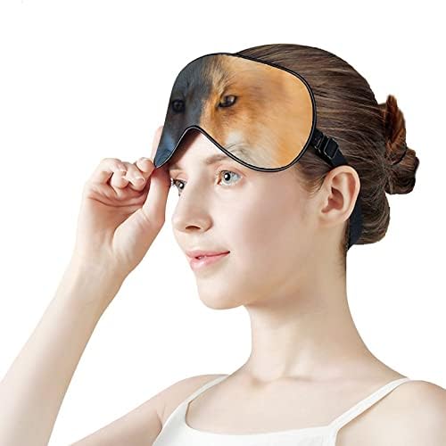 Црвена лисица мека маска за очи за очи Ефективно засенчување на удобноста за спиење со еластична лента за прилагодување