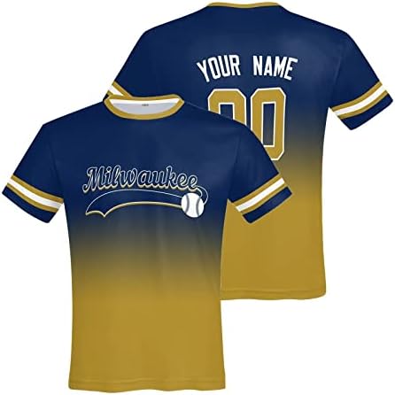 Прилагодени маици за бејзбол, тимови за спортски тимови за костуми, персонализирани какво било име и број