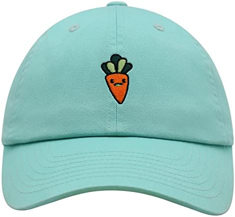 Jpak насмеана морков Премиум тато капа везена бејзбол капа зеленчук веган