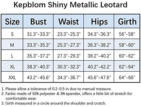 Kepblomенски женски сјаен металик металик леотард искрин територија на тела