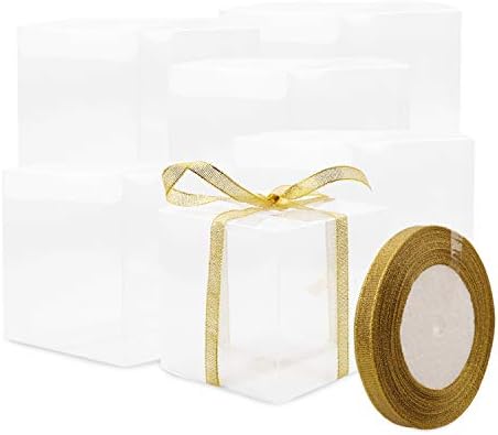 Coobbar Јасна Кутија За Подароци За Бонбони, 30 Пакети Празни Јасни Пвц Пластични Кутии Кутии За Подароци За Забави, Свадба, Роденденски Подароци,
