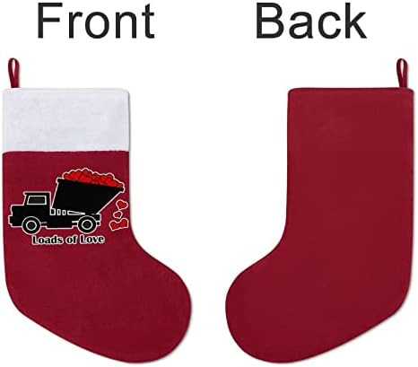 Товари на loveубов Црвени Божиќни празници за одмор домашни украси за Божиќно дрво Камино виси чорапи