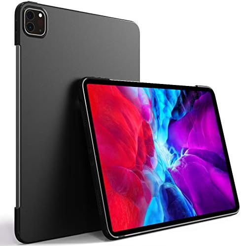 Ipad Pro 11 Инчен Случај 2020, Puxicu Тенок Дизајн Мат Гума Мека Tpu Заштитен Капак за iPad Pro 11 2 Gen 2020, Црна