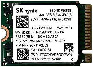 Skhynix BC711 512GB NVME PCIE M.2 2230 30mm Solid State Drive - HFM512GD3GX013N BA- OEM пакување