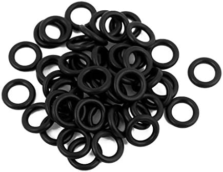 AEXIT 50 парчиња гума црна црна боја 10x1.9 mm отпорност на топлина што не е отпорна на масло NBR нитрилна гума O гумени шипки запечатување