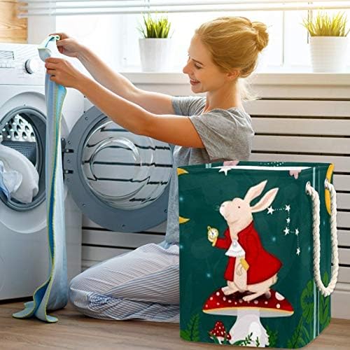 Unicey зајак што избира Месечина водоотпорен преклопување на алиштата за перење за детска соба спална соба бебе расадник
