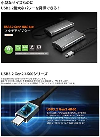 J5Create 4K60 Elite USB-C 3.2 10Gbps Travel Dock компатибилен со USB4 уреди USB-C до HDMI, USB-C, USB-Ax2, RJ-45
