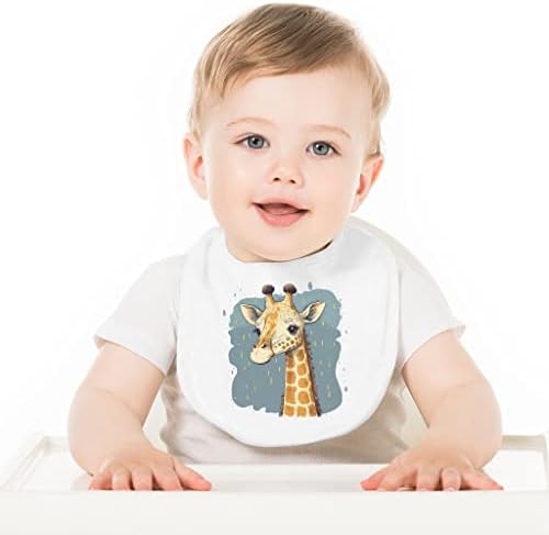 Жирафа Бебе Лигавчиња-Цртан Филм Бебе Хранење Лигавчиња-Графички Лигавчиња За Јадење