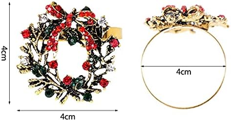 UXZDX CUJUX 9PCS Божиќна салфетка прстени за Божиќни салфетки за салфетки за салфетки за Божиќни фестивали украси