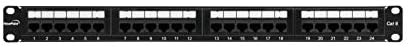 NavePoint Rackmount или Wallmount 24-Порта Cat6 Лепенка ПАНЕЛ RJ45 Ethernet 568A/B Компатибилен
