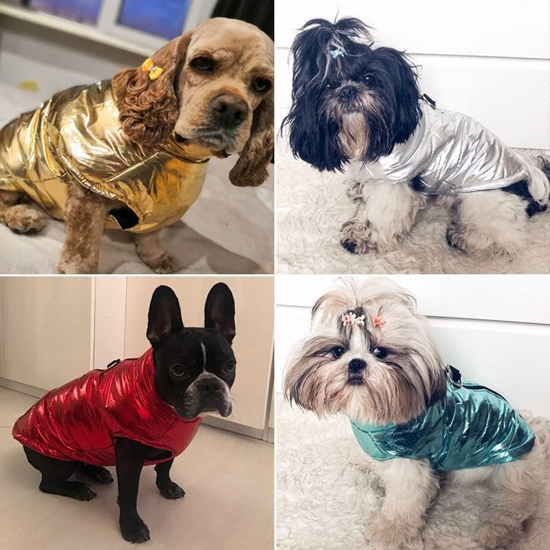 Облека за големи кучиња водоотпорна кучиња елек јакна есен зимски топло милениче кучиња палто облека за кучиња лабрадор злато XL