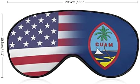 Маска за спиење во САД и Гуам знаме лесна маска за слепи маски за очи со прилагодлива лента за мажи жени