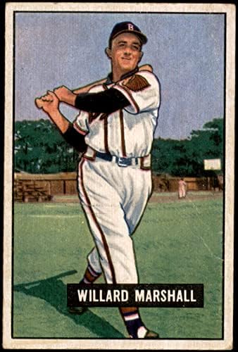 1951 Bowman 98 Willard Marshall Boston Braves VG+ Braves