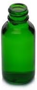 6 пакувања прекрасно зелено цврсто стакло Бостон околу 1 унца шишиња w/капачиња-совршени за патувања и есенцијални масла. Многу