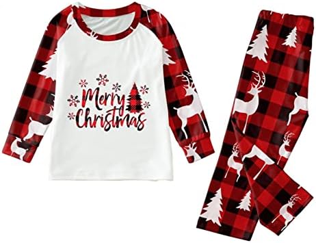 Појавување на семејни пижами сетови карирани семејни пижами поставени Божиќни облеки Светли панталони за семејство за семејство