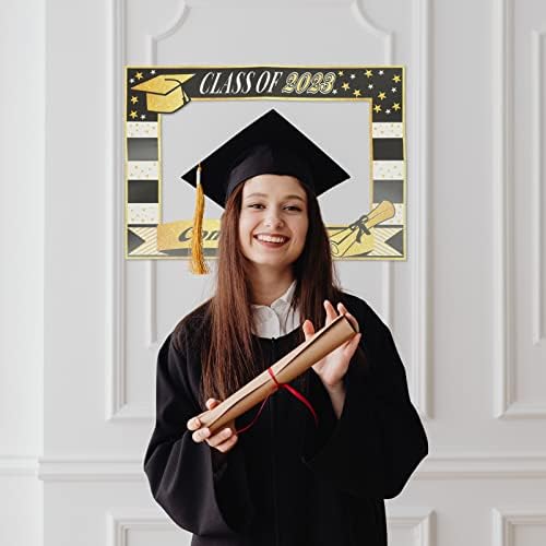Pretyzoom, дипломирање забава фаворизира дипломирање Фото штанд, класа на рамка од 2023 година, честитки за дипломирање Фото штанд Проп 2023 Дипломирање