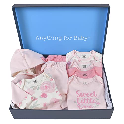 Гербер Бебе бебе со 8 парчиња Подарок за облека, розово, новороденче